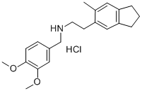 N-(3,4-Dimethoxybenzyl)-5-methylindan-6-ethylamine, hydrochloride 结构式