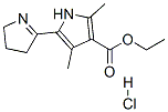 ethyl 5-(4,5-dihydro-3H-pyrrol-2-yl)-2,4-dimethyl-1H-pyrrole-3-carboxy late hydrochloride,74039-29-5,结构式