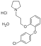 Ether, p-chlorophenyl o-(3-pyrrolidinylpropoxy)phenyl, hydrochloride,  hemihydrate Structure