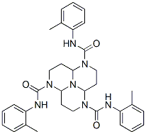 ドデカヒドロ-N,N',N''-トリ-o-トリル-1,4,7,9b-テトラアザフェナレン-1,4,7-トリカルボアミド 化学構造式