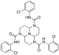 Dodecahydro-N,N',N''-tris(o-chlorophenyl)-1,4,7,9b-tetraazaphenalene-1,4,7-tricarboxamide Structure
