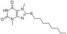 3,7-Dimethyl-8-(octylthio)-1H-purine-2,6(3H,7H)-dione 结构式