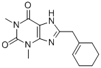 8-(1-Cyclohexen-1-ylmethyl)theophyline Struktur
