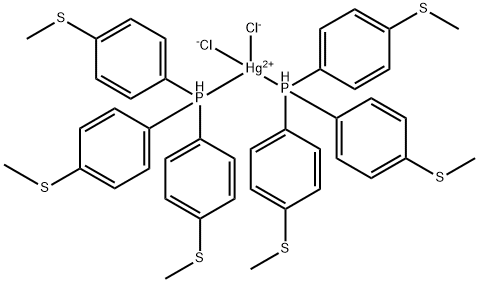Phosphine, tris(p-methylthiophenyl)-, complex with mercuric chloride ( 2:1) Struktur