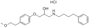 2-Propanol, 1-(4-(2-methoxyethyl)phenoxy)-3-((4-phenylbutyl)amino)-, h ydrochloride Struktur