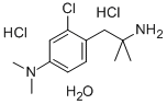 2-Chloro-alpha,alpha-dimethyl-4-dimethylaminophenethylamine dihydrochl oride hydrate 结构式