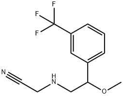 [[2-[3-(Trifluoromethyl)phenyl]-2-methoxyethyl]amino]acetonitrile 结构式