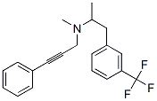 N-methyl-3-phenyl-N-[1-[3-(trifluoromethyl)phenyl]propan-2-yl]prop-2-y n-1-amine 结构式