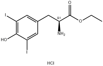 3,5-Diiodo-L-tyrosine ethyl ester hydrochloride 化学構造式