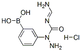 [3-(diaminomethylidenecarbamoylamino)phenyl]boronic acid hydrochloride Structure