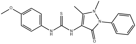 3-Antipyrinyl-1-(4-methoxyphenyl)thiourea 结构式