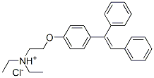 2-[4-(1,2-diphenylvinyl)phenoxy]ethyl(diethyl)ammonium chloride Struktur