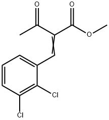 2,3-二氯亚苄基乙酰乙酸甲酯,74073-22-6,结构式