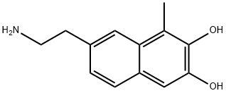 2,3-Naphthalenediol, 7-(2-aminoethyl)-1-methyl- (9CI) Structure