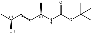 Carbamic acid, [(1R,4S)-4-hydroxy-1-methyl-2-pentenyl]-, 1,1-dimethylethyl 结构式