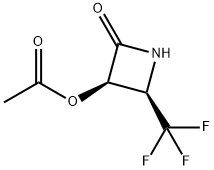 2-Azetidinone,3-(acetyloxy)-4-(trifluoromethyl)-,(3R,4R)-(9CI) Structure