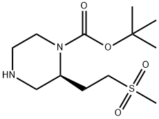 (S)-1-Boc-2-methylsulfonylethyl-piperazine Struktur