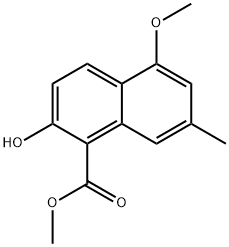 methyl 2-hydroxy-5-methoxy-7-methyl-1-naphthalenecarboxylate 结构式