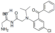 N-(2-aminoacetyl)-2-[(2-benzoyl-4-chloro-phenyl)-propan-2-yl-amino]ace tamide hydrobromide Structure