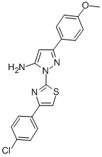 1-(4-(4-Chlorophenyl)-2-thiazolyl)-3-(4-methoxyphenyl)-1H-pyrazol-5-am ine|