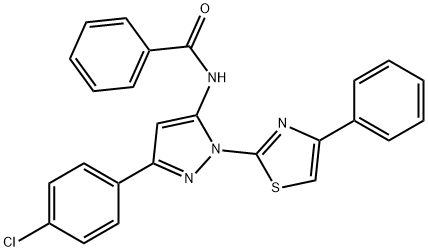 74101-29-4 N-[5-(4-chlorophenyl)-2-(4-phenyl-1,3-thiazol-2-yl)pyrazol-3-yl]benzam ide