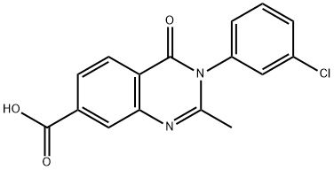 7-Quinazolinecarboxylic acid, 3,4-dihydro-3-(3-chlorophenyl)-2-methyl- 4-oxo- 结构式