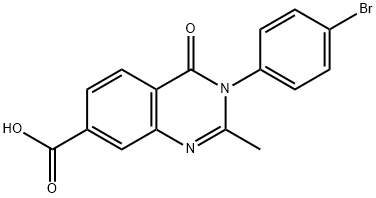 3-(4-bromophenyl)-2-methyl-4-oxo-quinazoline-7-carboxylic acid Structure