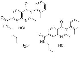 7-퀴나졸린카르복사미드,3,4-디히드로-N-부틸-2-메틸-3-(2-메틸펜일)-4-옥소-,염산염,수화물(2:2:1)