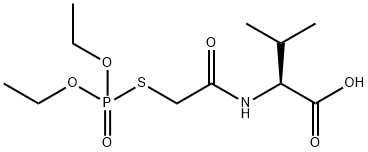 N-[[(Diethoxyphosphinyl)thio]acetyl]-L-valine 结构式