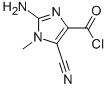 1H-Imidazole-4-carbonyl chloride, 2-amino-5-cyano-1-methyl- (9CI) 化学構造式