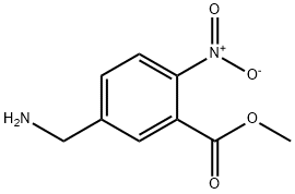 Benzoic acid, 5-(aminomethyl)-2-nitro-, methyl ester (9CI) 结构式