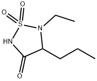 1,2,5-Thiadiazolidin-3-one,5-ethyl-4-propyl-,1,1-dioxide(9CI) 化学構造式