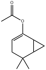 Bicyclo[4.1.0]hept-2-en-2-ol, 5,5-dimethyl-, acetate (9CI) Structure