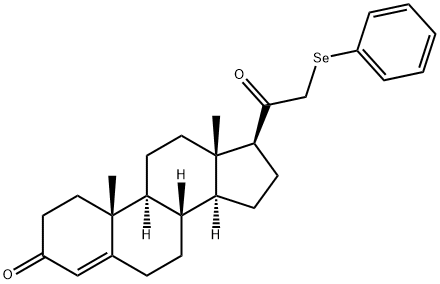 21-(phenylseleno)progesterone,74136-99-5,结构式