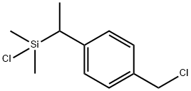 クロロ[1-[4-(クロロメチル)フェニル]エチル]ジメチルシラン 化学構造式