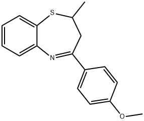 1,5-Benzothiazepine, 2-methyl-4-(4-methoxyphenyl)-2,3-dihydro- Struktur