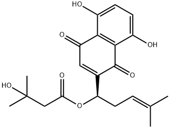 BETA-羟基异戊酰紫草素,7415-78-3,结构式