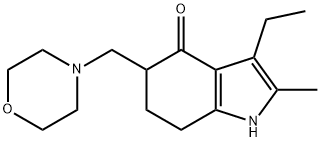 3-Ethyl-2-methyl-5-(morpholin-4-ylmethyl)-1,5,6,7-tetrahydroindol-4-one Structure