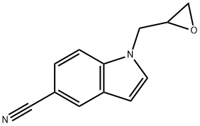 1-oxiranylmethylindole-5-carbonitrile 结构式