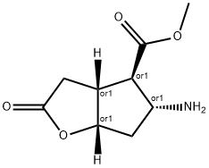 2H-Cyclopenta[b]furan-4-carboxylicacid,5-aminohexahydro-2-oxo-,methyl Struktur