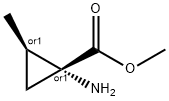 Cyclopropanecarboxylic acid, 1-amino-2-methyl-, methyl ester, trans- (9CI) Structure