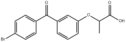 Propionic acid, 2-(m-(p-bromobenzoyl)phenoxy)- 结构式