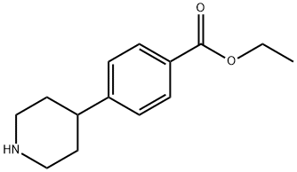 Benzoic acid, 4-(4-piperidinyl)-, ethyl ester Struktur