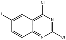 2,4-ジクロロ-6-ヨードキナゾリン 化学構造式