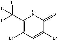 3,5-Dibromo-2-hydroxy-6-trifluoromethyl-pyridine Struktur