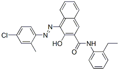 4-[(4-chloro-2-methylphenyl)azo]-N-(2-ethylphenyl)-3-hydroxynaphthalene-2-carboxamide Struktur