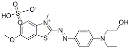 2-[[4-[ethyl(2-hydroxyethyl)amino]phenyl]azo]-6-methoxy-3-methylbenzothiazolium hydrogen sulphate 结构式