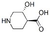 4-Piperidinecarboxylic acid, 3-hydroxy-, trans- (9CI) Structure