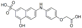 4-(5-hydroxy-7-sulpho-2-naphthylamino)phenoxyacetic acid Struktur