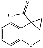 1-(2-メトキシフェニル)シクロプロパン-1-カルボン酸 化学構造式